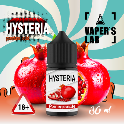 Фото, Видеообзор на жижку Salt Hysteria Salt Pomegranate 30 ml