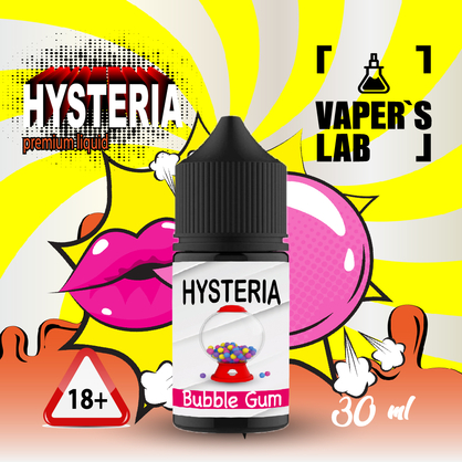 Фото, Видеообзор на жижку Salt Hysteria Salt Bubblegum 30 ml