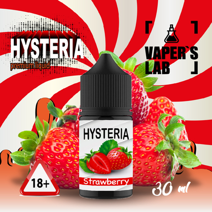 Фото, Видеообзор на жижку Salt Hysteria Salt Strawberry 30 ml