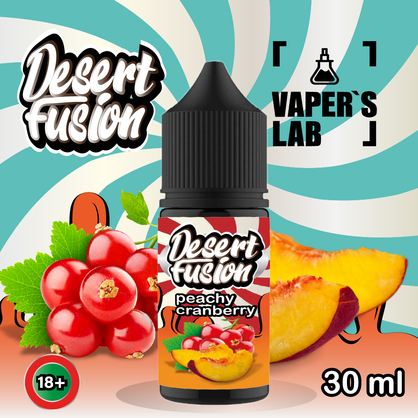 Фото жидкость для под систем dessert fusion salt peachy cranberry 30 ml