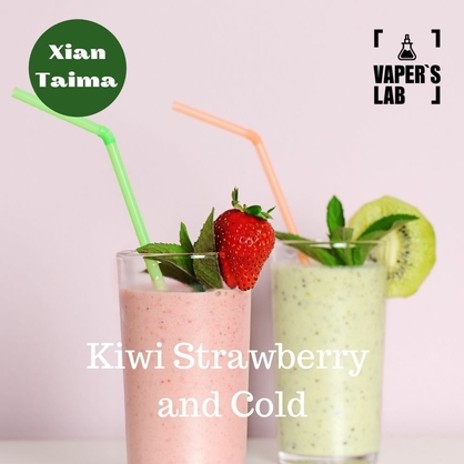 Фото, Видео, ароматизатор для самозамеса Xi'an Taima "Kiwi Strawberry and Cold" (Киви с клубникой и холодком) 