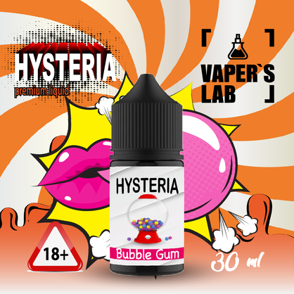 Фото, Видеообзор на жижку Salt Hysteria Salt Bubblegum 30 ml