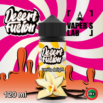 Фото жижи для вейпа dessert fusion vanilla delight 120 ml