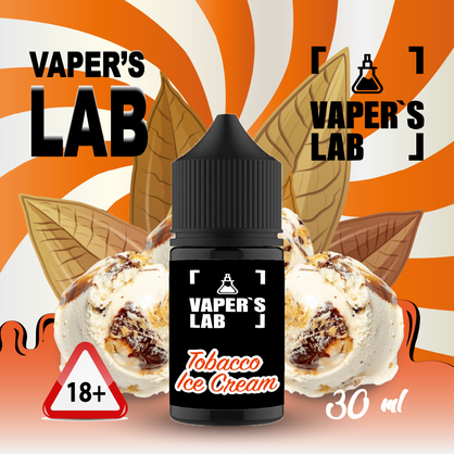 Фото, Видеообзор на жижку Salt Vaper's LAB Salt Tobacco ice cream 30 ml