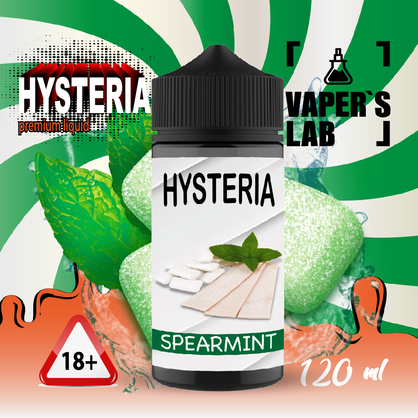 Фото жидкость для электронных сигарет с никотином hysteria spearmint 100 ml