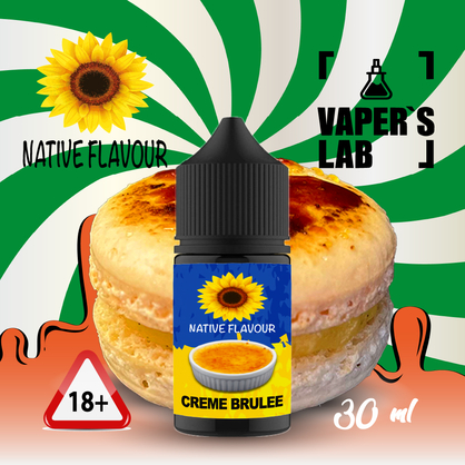 Фото сольова жижа для пода native flavour salt creme brulee 30 ml