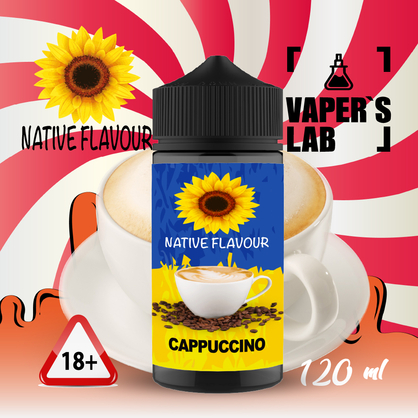 Фото заправка на вейп native flavour cappuccino 120 ml