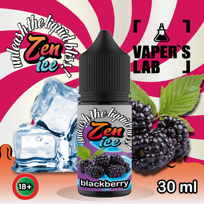 Фото сольова жижа top zen salt ice blackberry 30ml