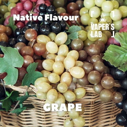 Фото, Відеоогляди на Натуральні ароматизатори для вейпів Native Flavour "Grape" 30мл 