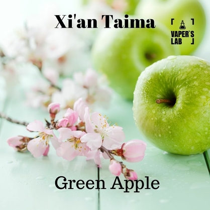 Фото, Відеоогляди на Ароматизатори для рідини вейпів Xi'an Taima "Green Apple" (Зелене яблуко) 