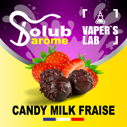 Фото, Відеоогляди на ароматизатор для самозамісу Solub Arome "Candy milk fraise" (Молочна цукерка з полуницею) 