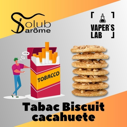 Фото, Відеоогляди на Ароматизатор для вейпа Solub Arome "Tabac Biscuit cacahuete" (Тютюн та арахісове печиво) 