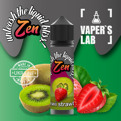 Фото жижи для вейпа zen kiwi strawberry