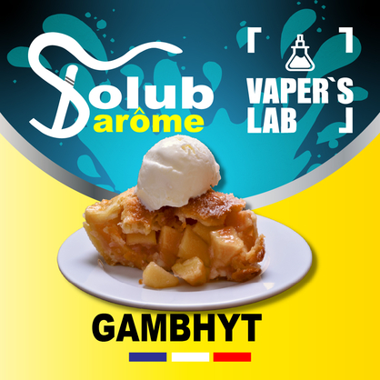 Фото, Видео, Ароматизатор для жижи Solub Arome "Gambhyt" (Яблочный пирог с пломбиром) 