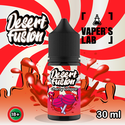 Фото жидкость для пода dessert fusion salt cherry lollipop 30 ml