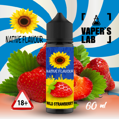 Фото жижа для вейпа без никотина купить native flavour wild strawberry 60ml