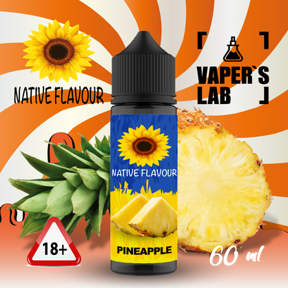 Фото безникотиновая жидкость native flavour pineapple 60 ml