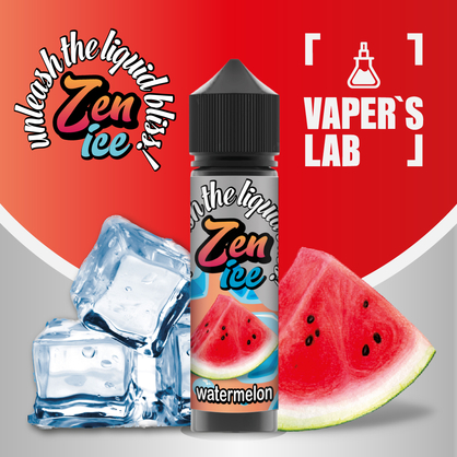 Фото жидкость для вейпа zen ice watermelon