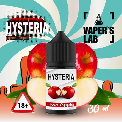 Фото, Видеообзор на жижку Salt Hysteria Salt Two Apple 30 ml