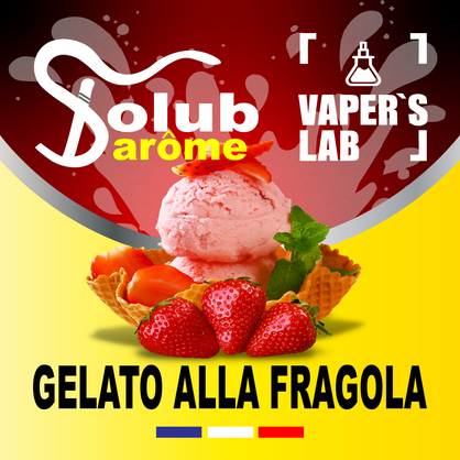 Фото, Відеоогляди на Ароматизатор для вейпа Solub Arome "Gelato alla fragola" (Полуничне морозиво) 