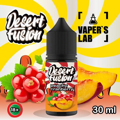 Фото жидкость для под систем dessert fusion salt peachy cranberry 30 ml