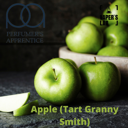 Фото, Видео, ароматизатор для самозамеса TPA "Apple (Tart Granny Smith)" (Зеленое яблоко) 