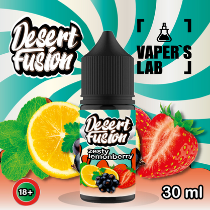 Фото жидкость для под систем dessert fusion salt zesty lemonberry 30 ml