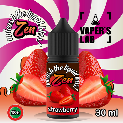 Фото сольова жижа top zen salt strawberry 30ml