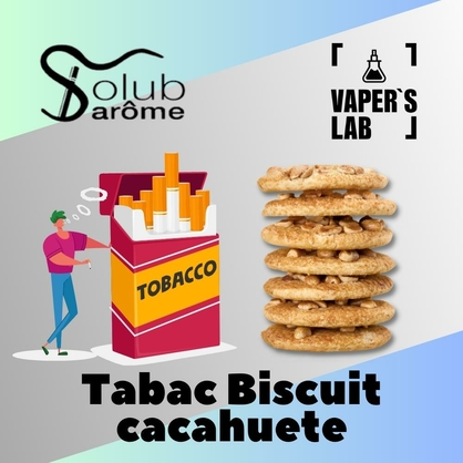 Фото, Відеоогляди на Ароматизатор для вейпа Solub Arome "Tabac Biscuit cacahuete" (Тютюн та арахісове печиво) 