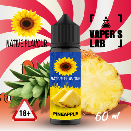 Фото безникотиновая жидкость native flavour pineapple 60 ml