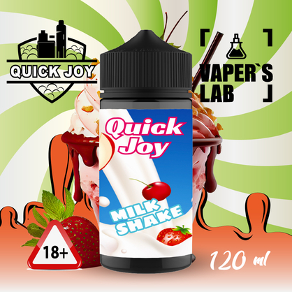 Фото, Видео на жидкость для вейпа Quick Joy Milk shake 120ml