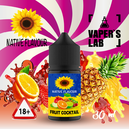 Фото сольова жижа для пода native flavour salt fruit cocktail 30 ml