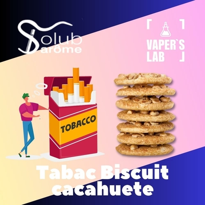 Фото, Відеоогляди на Ароматизатор для вейпа Solub Arome "Tabac Biscuit cacahuete" (Тютюн та арахісове печиво) 