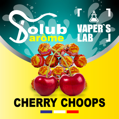 Фото, Видео, Аромки для вейпов Solub Arome "Cherry choops" (Вишневая кола в чупа-чупсе) 