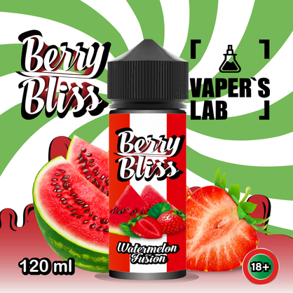 Фото жидкости для вейпа berry bliss watermelon fusion (арбуз с ягодами)