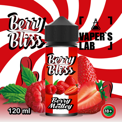 Фото жидкость berry bliss berry medley (клубника, малина, вишня, черника)