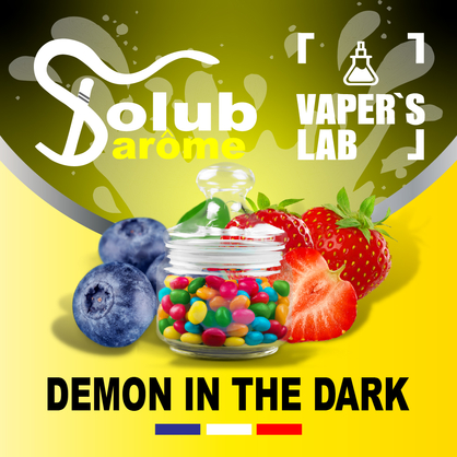 Фото, Видео, Ароматизатор для жижи Solub Arome "Demon in the dark" (Черника клубника и жвачка) 