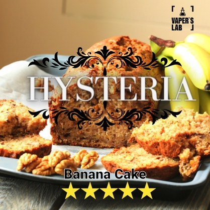 Фото, Видео на жижи для вейпа Hysteria Banana Cake 30 ml