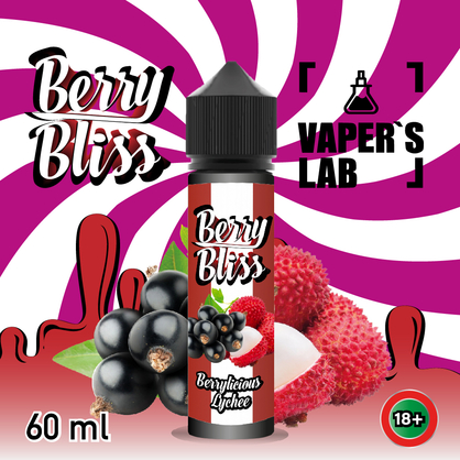 Фото жижки для вейпа berry bliss berrylicious lychee (микс ягод с личи)