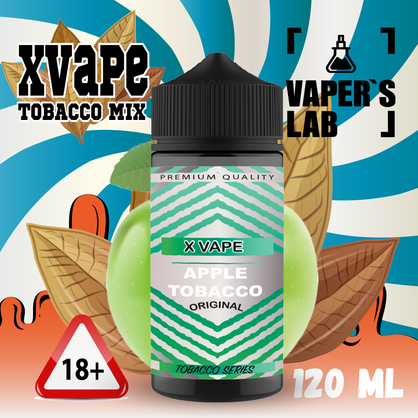 Фото жижа без нікотину xvape apple tobacco 120 мл