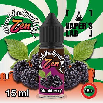 Фото, Видеообзор на жижку Salt ZEN Salt Blackberry 15 ml