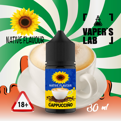 Фото сольова жижа для пода native flavour salt cappuccino 30 ml