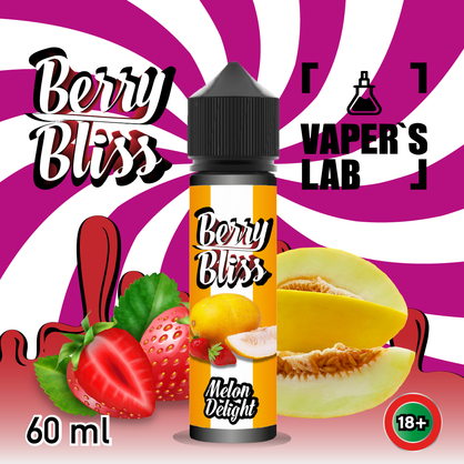 Фото жижки для вейпа berry bliss melon delight 60 мл (дыня с клубникой)