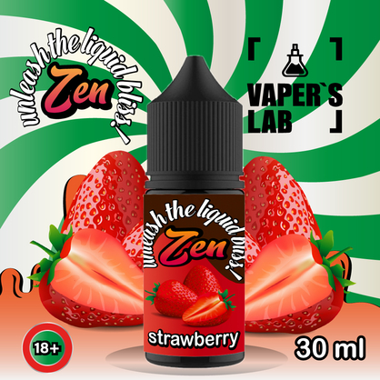 Фото сольова жижа top zen salt strawberry 30ml