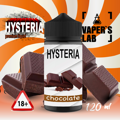 Фото жижа для вейпа без никотина hysteria chocolate 100 ml