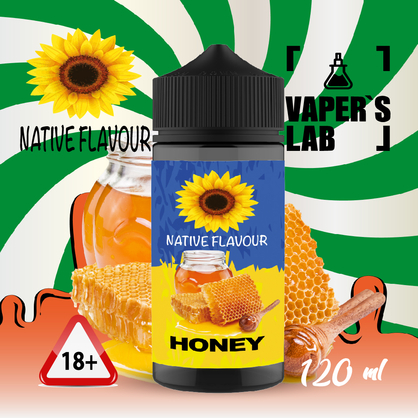 Фото рідина для електронних сигарет із нікотином native flavour honey 120ml