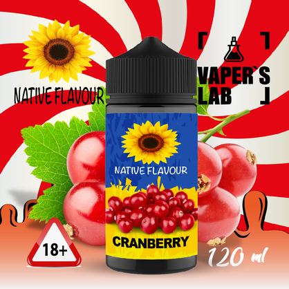 Фото купити жижу для вейпа native flavour cranberry 120 ml