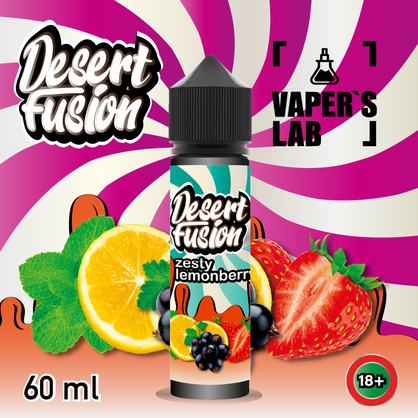 Фото жижі для вейпа dessert fusion zesty lemonberry 60 ml