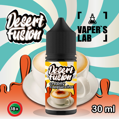 Фото сольова жижа top dessert fusion salt creamy cappuccino 30 ml