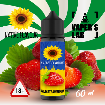 Фото купити заправку для вейпа native flavour wild strawberry 60 ml